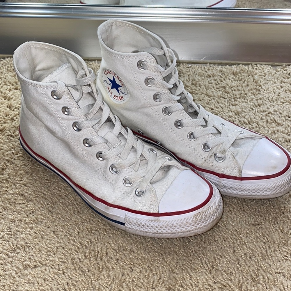 High-top white converse